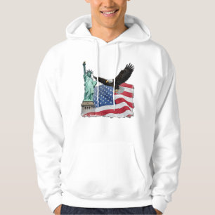 Patriottische Amerikaanse adelaar en vlag ontwerp Hoodie