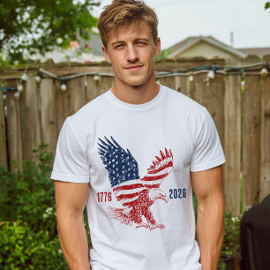 Patriottische Amerikaanse Adelaar Gefeliciteerd me T-shirt
