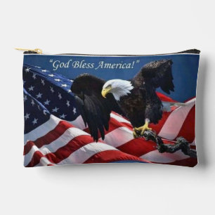 Patriottische Amerikaanse Adelaar God Zegen Amerik Etui