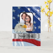 Patriottische Amerikaanse adelaar Kaart (Gele Bloem)