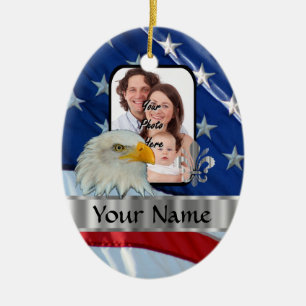 Patriottische Amerikaanse adelaar Keramisch Ornament