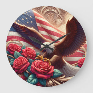 Patriottische Amerikaanse Adelaar Klok
