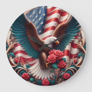 Patriottische Amerikaanse Adelaar Klok