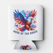 Patriottische Amerikaanse adelaar rood wit blauw Blikjeskoeler (Achterkant)