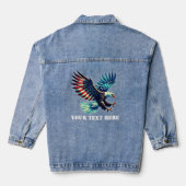Patriottische Amerikaanse adelaar rood wit blauw Denim Jacket (Achterkant)