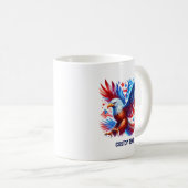 Patriottische Amerikaanse adelaar rood wit blauw Koffiemok (Voorkant rechts)