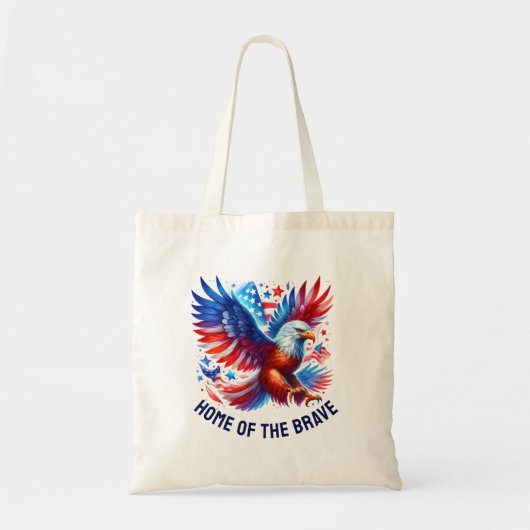 Patriottische Amerikaanse adelaar rood wit blauw Tote Bag (Voorkant)