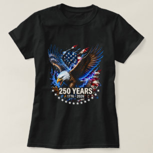 Patriottische Amerikaanse Adelaar USA 250 Jaar Shi T-shirt