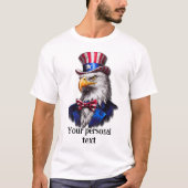 Patriottische Amerikaanse Adelaar Uw Persoonlijke T-shirt (Voorkant)