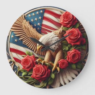 Patriottische Amerikaanse Adelaar Wandklok Grote Klok