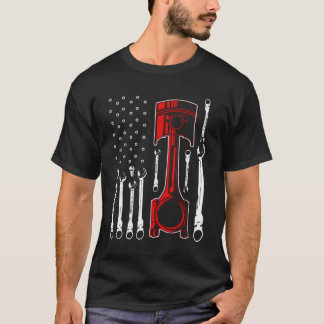Patriottische Amerikaanse Auto Mechanic Man Gift P T-shirt