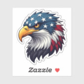 Patriottische Amerikaanse Bald Eagle Head USA Sticker (Vel)