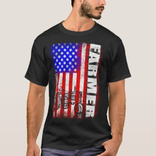 Patriottische Amerikaanse boeren Tractors Farmer U T-shirt