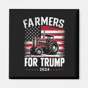 Patriottische Amerikaanse Boeren Voor Trump Verkie Magneet