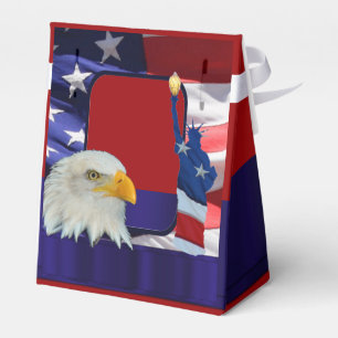 Patriottische Amerikaanse bruiloft Bedankdoosjes