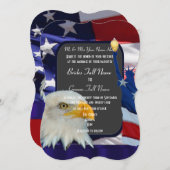 Patriottische Amerikaanse bruiloft Kaart (Voorkant / Achterkant)