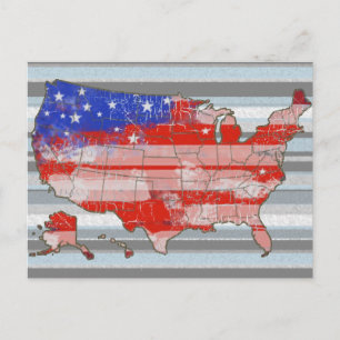 patriottische Amerikaanse continent kaart