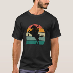 Patriottische Amerikaanse cowboy en vintage zonson T-shirt
