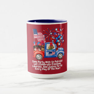 Patriottische Amerikaanse Dachshunds Koffie Mok