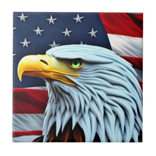 Patriottische Amerikaanse Eagle Decorative Ceramic Tegeltje