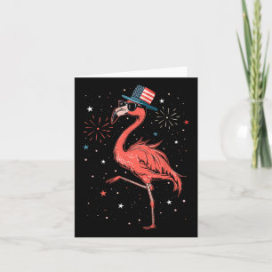Patriottische Amerikaanse Flamingo dansen Amerikaa Kaart