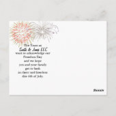 Patriottische Amerikaanse gele rubberen eend Briefkaart (Achterkant)