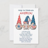 Patriottische Amerikaanse Gnomen Onafhankelijkheid Kaart (Voorkant)