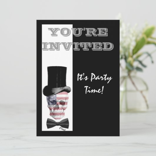 Patriottische Amerikaanse gotische steampunk sched Kaart (Staand voorkant)