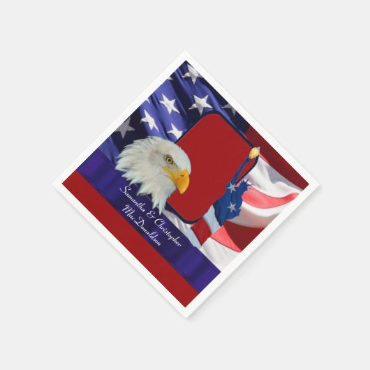 Patriottische Amerikaanse iconen Servetten (Hoek)