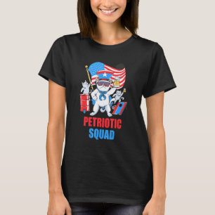 Patriottische Amerikaanse Kat Petriotische Ploeg 4 T-shirt