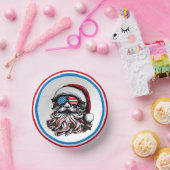 Patriottische/Amerikaanse Kerstman Papieren Kommen (Feest)