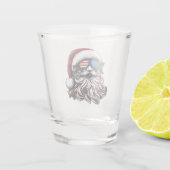 Patriottische/Amerikaanse Kerstman Shot Glas (Achterkant)