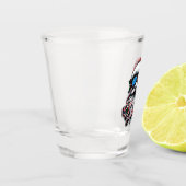 Patriottische/Amerikaanse Kerstman Shot Glas (Links)