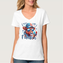 Patriottische Amerikaanse Koe Rood Wit & Blauw