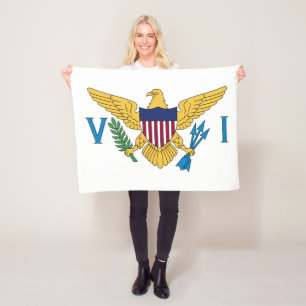 Patriottische Amerikaanse Maagdeneilanden Vlag Fleece Deken