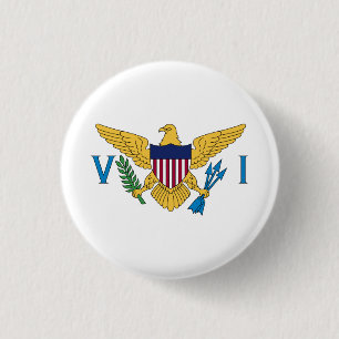 Patriottische Amerikaanse Maagdeneilanden Vlag Ronde Button 3,2 Cm