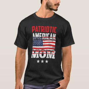 Patriottische Amerikaanse mama ons Patriot Usa moe T-shirt