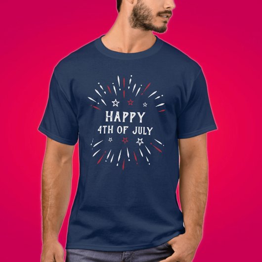 Patriottische Amerikaanse Onafhankelijkheidsdag 4  T-shirt