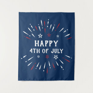 Patriottische Amerikaanse Onafhankelijkheidsdag 4 Wandkleed