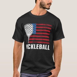  patriottische Amerikaanse Pickleball-vlag T-shirt
