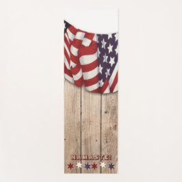Patriottische Amerikaanse rode blauwe sterren Nama Yogamat