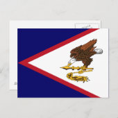 Patriottische Amerikaanse Samoa Flag Briefkaart (Voorkant / Achterkant)