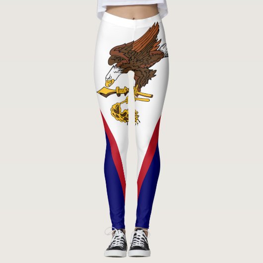 Patriottische Amerikaanse Samoa Flag Leggings (Voorkant)