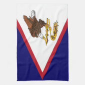 Patriottische Amerikaanse Samoa Flag Theedoek (Verticaal)