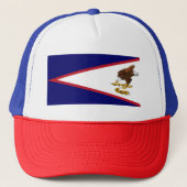 Patriottische Amerikaanse Samoa Flag Trucker Pet (Voorkant)