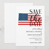 Patriottische Amerikaanse staat Kansas Destination Save The Date (Voorkant / Achterkant)