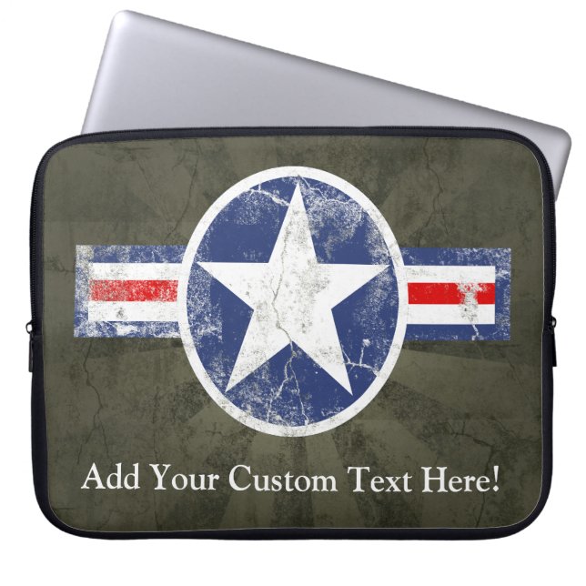 Patriottische  Amerikaanse Star Laptop Sleeve (Voorkant)