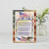 Patriottische Amerikaanse Star Spangled Banner Feestdagenkaart (Staand voorkant)