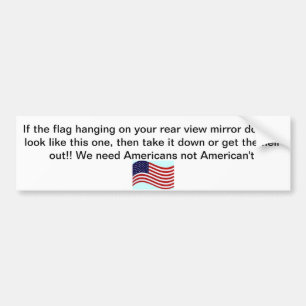 Patriottische Amerikaanse sticker met vlagbumper