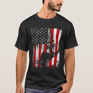 Patriottische Amerikaanse stierenrennen Mannen T-shirt